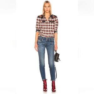 R13 Boy Skinny Garson with Half Undone Hem Size 26